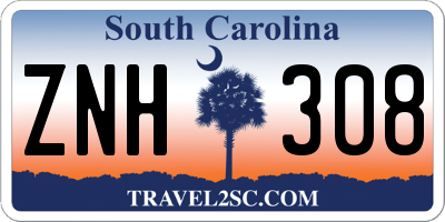 SC license plate ZNH308