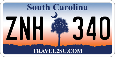 SC license plate ZNH340