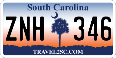 SC license plate ZNH346