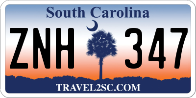 SC license plate ZNH347