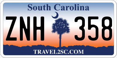 SC license plate ZNH358