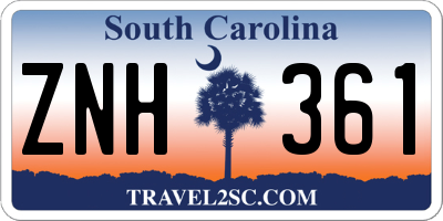SC license plate ZNH361