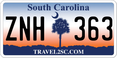 SC license plate ZNH363