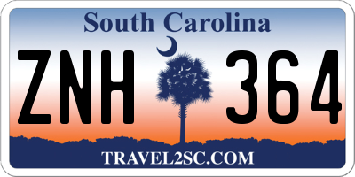 SC license plate ZNH364
