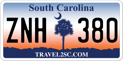 SC license plate ZNH380
