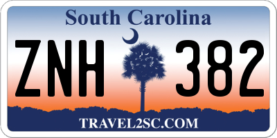 SC license plate ZNH382