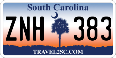 SC license plate ZNH383