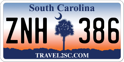 SC license plate ZNH386