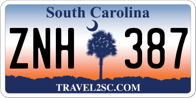 SC license plate ZNH387