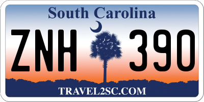 SC license plate ZNH390
