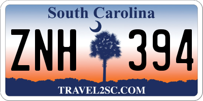 SC license plate ZNH394