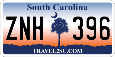 SC license plate ZNH396