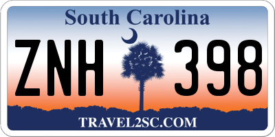 SC license plate ZNH398