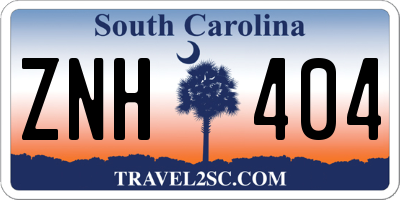 SC license plate ZNH404