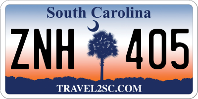 SC license plate ZNH405