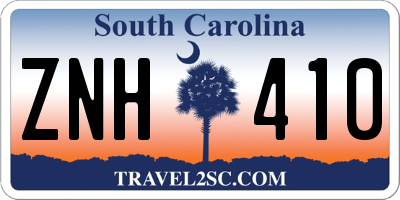SC license plate ZNH410