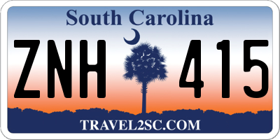 SC license plate ZNH415