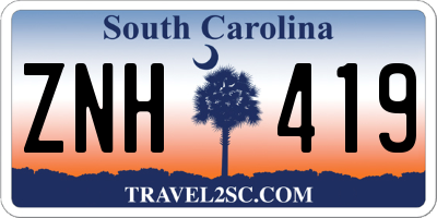 SC license plate ZNH419