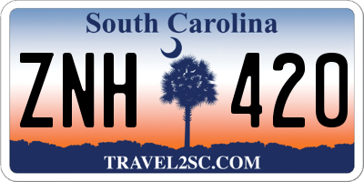 SC license plate ZNH420