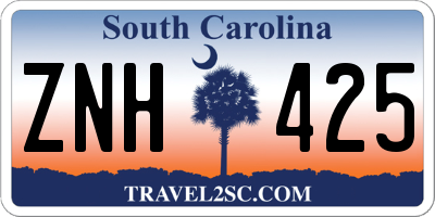 SC license plate ZNH425