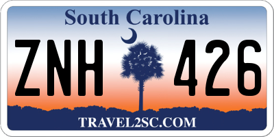 SC license plate ZNH426
