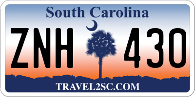 SC license plate ZNH430