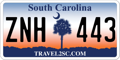 SC license plate ZNH443