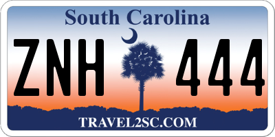 SC license plate ZNH444