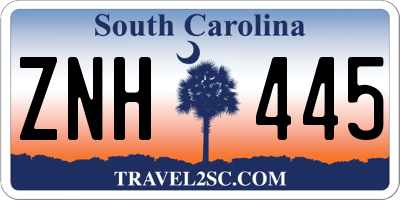 SC license plate ZNH445