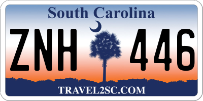 SC license plate ZNH446