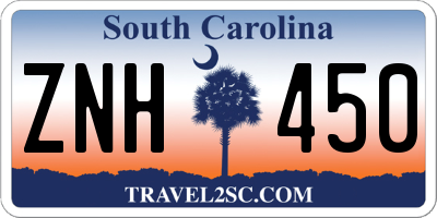 SC license plate ZNH450
