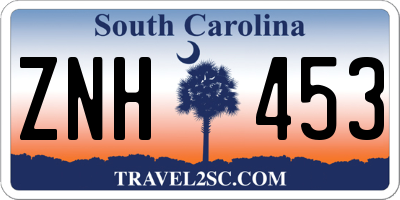 SC license plate ZNH453