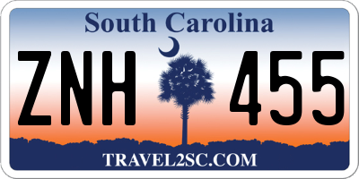 SC license plate ZNH455