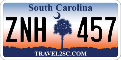 SC license plate ZNH457
