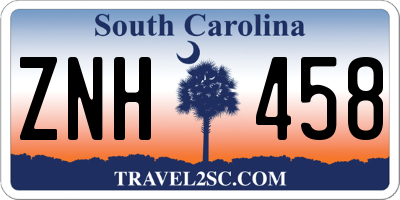 SC license plate ZNH458