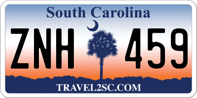 SC license plate ZNH459