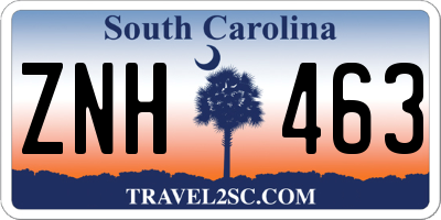 SC license plate ZNH463