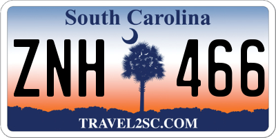 SC license plate ZNH466