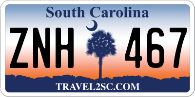 SC license plate ZNH467