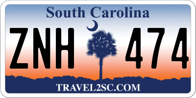 SC license plate ZNH474