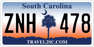 SC license plate ZNH478