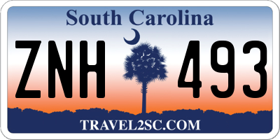 SC license plate ZNH493