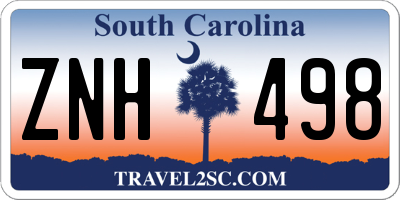 SC license plate ZNH498