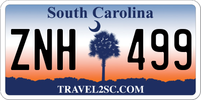 SC license plate ZNH499