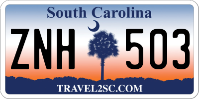 SC license plate ZNH503
