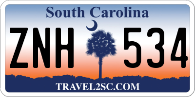 SC license plate ZNH534