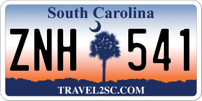 SC license plate ZNH541
