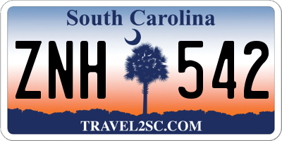 SC license plate ZNH542