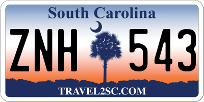 SC license plate ZNH543