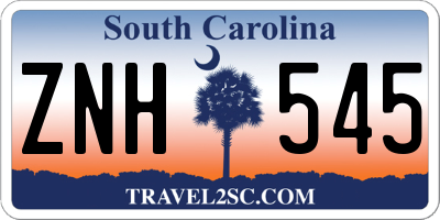 SC license plate ZNH545